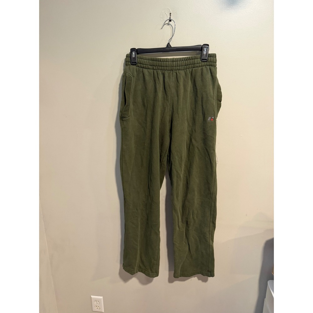 Russell Athletic Mens Olive Green Fleece Sweatpants Joggers Size Small 1231